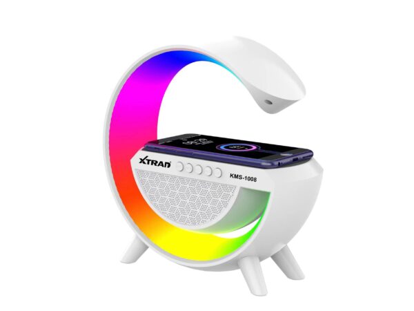 Luminária G Caixa de Som Carregamento por Indução Bluetooth